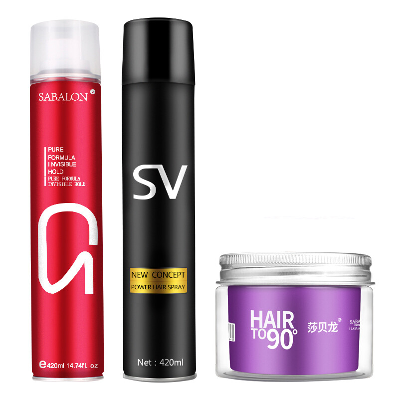 莎貝龍SABALION 三瓶黑瓶發膠，塑造自然清香的不傷發造型